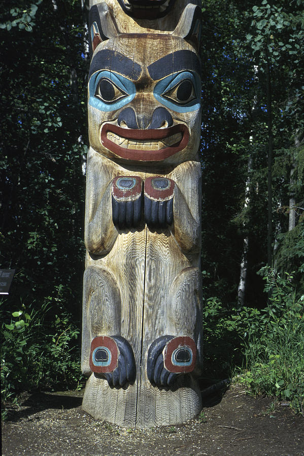Totem Pole Near Uaf Museum Fairbanks Photograph by Gina Bringman - Fine ...