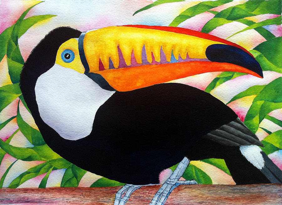 Toucan Painting - Toucan by Donna Spadola