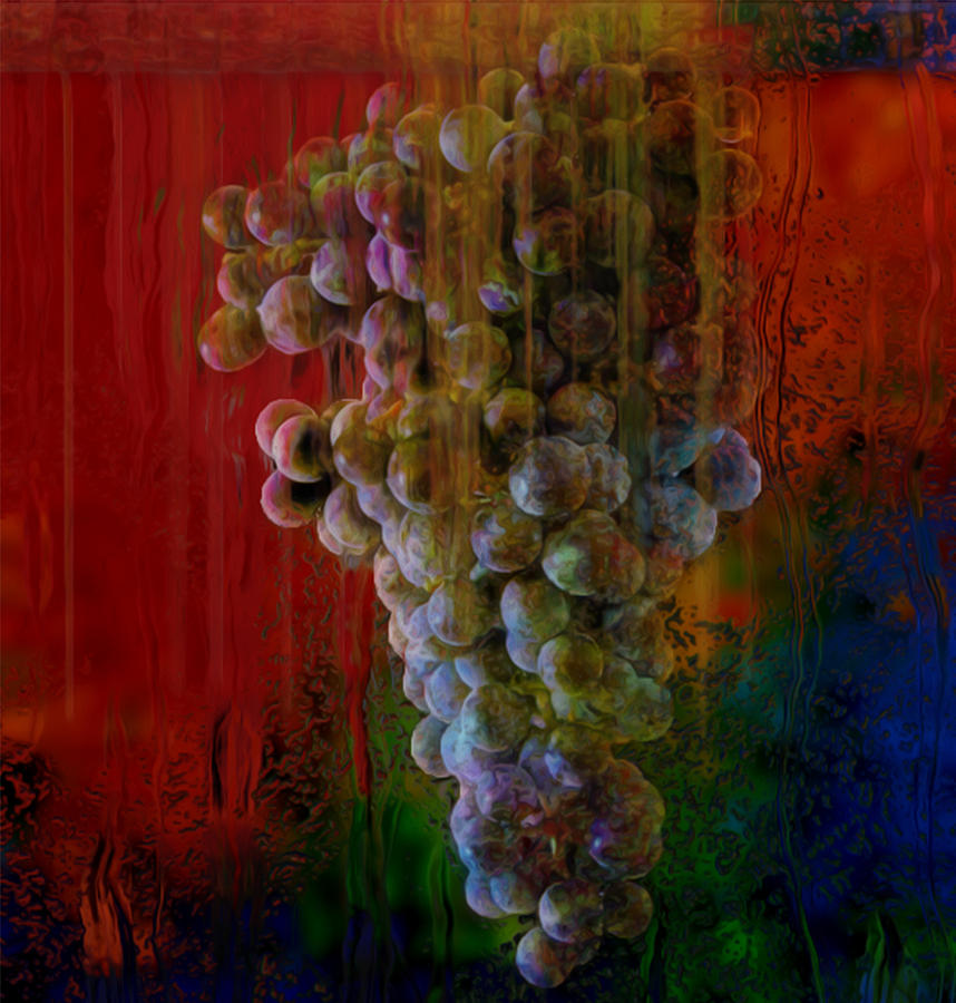 Abstract Painting - Touch Of The Grape #1 by Jack Zulli