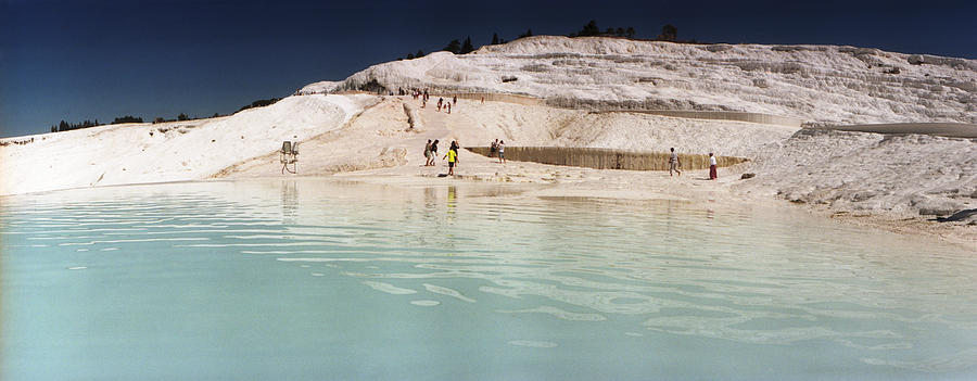 Nature Photograph - Tourists At A Hot Springs #1 by Panoramic Images