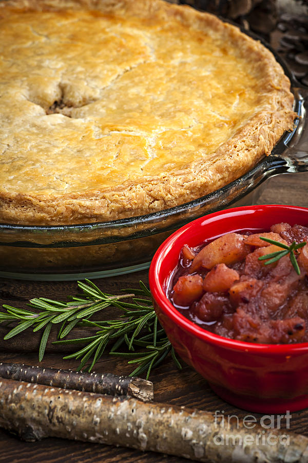 Christmas meat pie Tourtiere Photograph by Elena Elisseeva