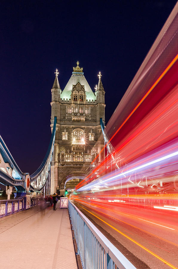 Architecture Photograph - Tower Bridge Bascule bridge in London England #4 by Botond Buzas