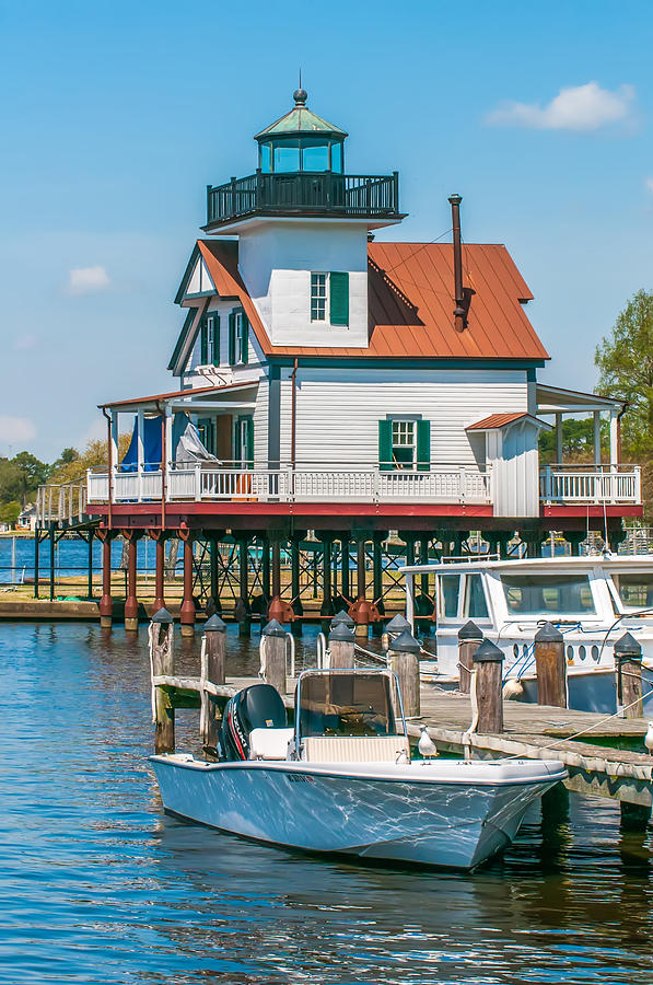 Town Of Edenton Roanoke River Lighthouse In Nc #1 Photograph by Alex Grichenko