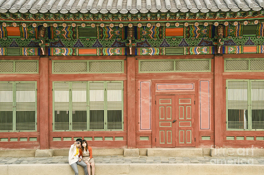Traditional Architecture Detail In Seoul South Korea Palace #1 Photograph by JM Travel Photography