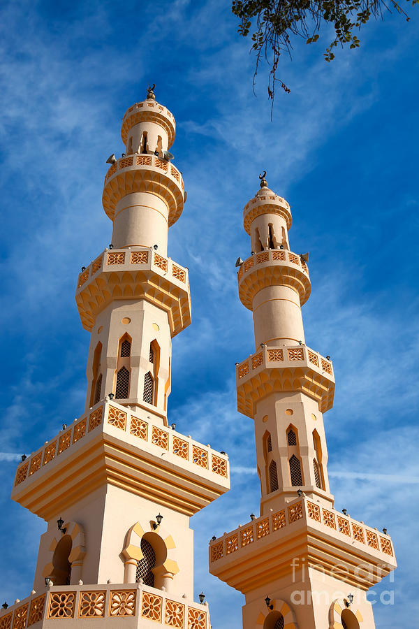 Architecture Photograph - Traditional minaret architecture in Dubai #1 by Fototrav Print