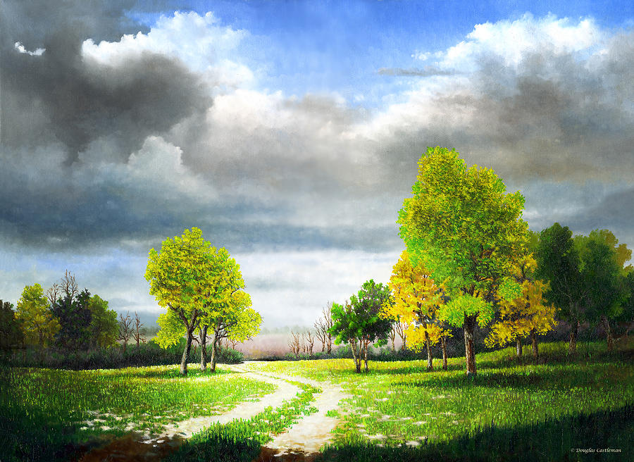 Trail Under Clearing Skies #1 Painting by Douglas Castleman