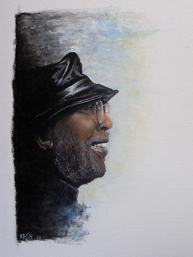 Curtis Mayfield Painting - Train A Coming - Curtis Mayfield by William Walts