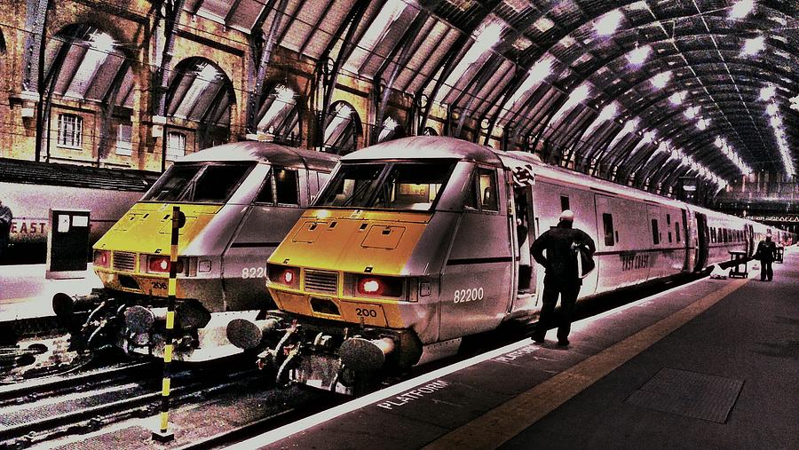 London Photograph - Train at London Kingscross Station #1 by Chris Drake