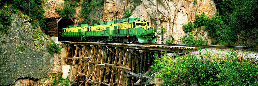 Train On A Bridge, White Pass And Yukon #1 Photograph by Panoramic Images