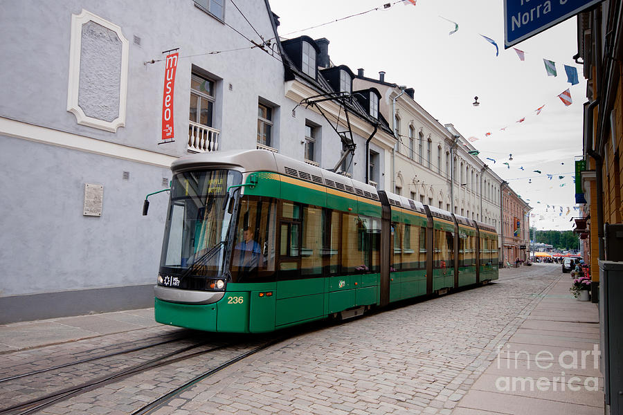 Tram on Helsinki Street #2 Photograph by Thomas Marchessault