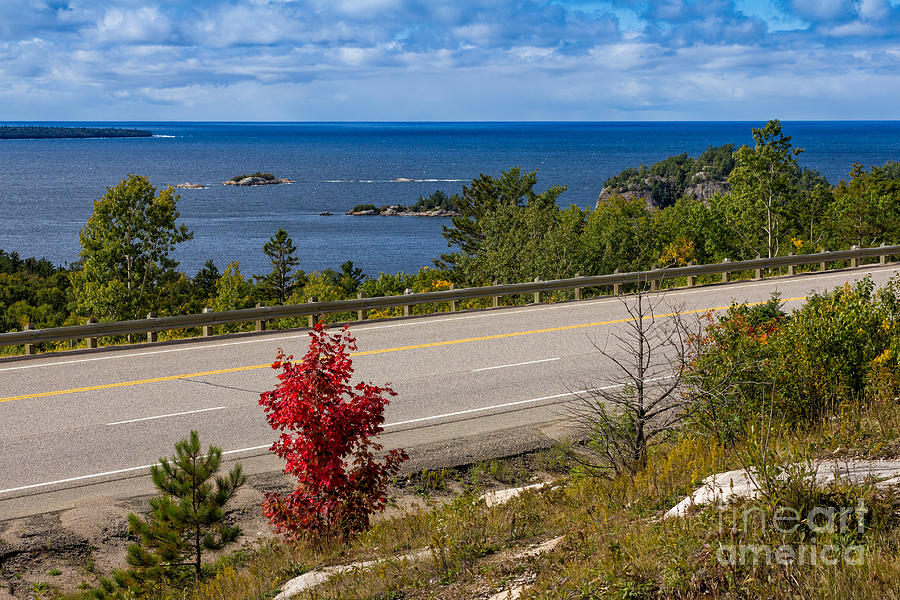 Trans-Canada Highway along the north shore of Lake Superior #1 Photograph by Les Palenik