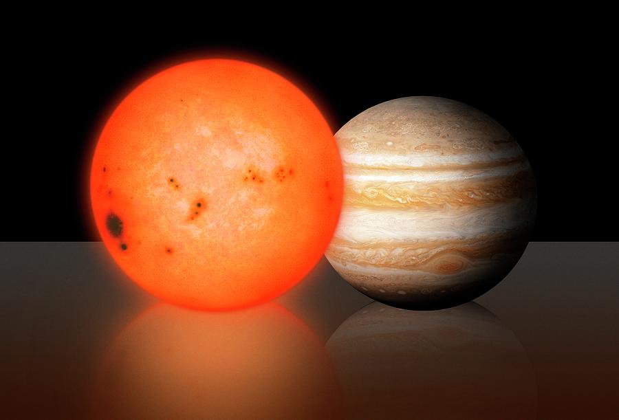 Trappist-1 Compared To Jupiter #1 Photograph by Mark Garlick/science Photo Library