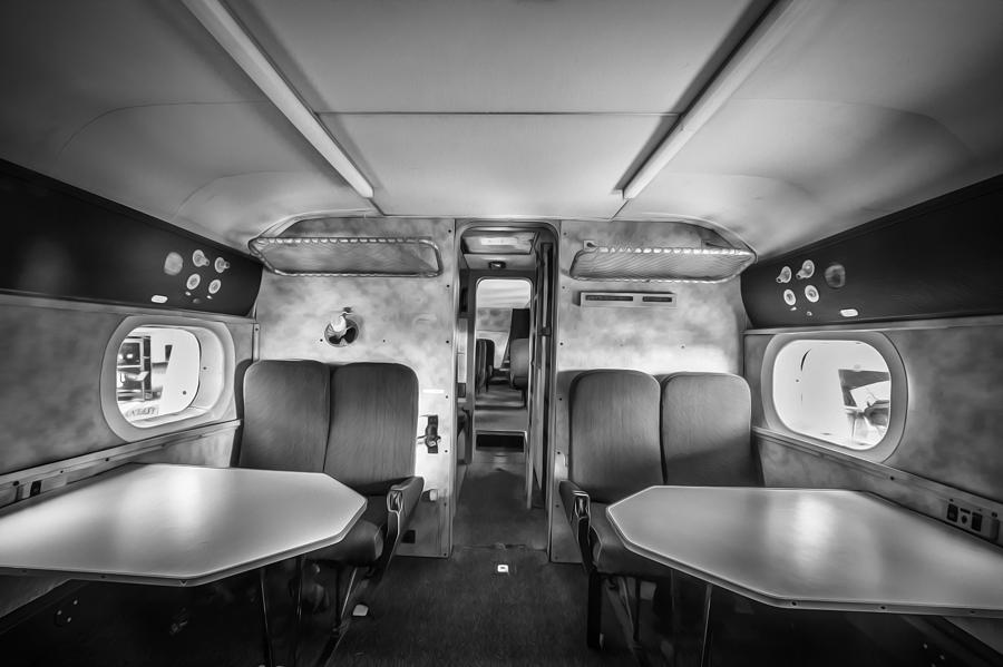 Airplane Photograph - Traveling First Class 1944 Short Sunderland BW #1 by Rich Franco