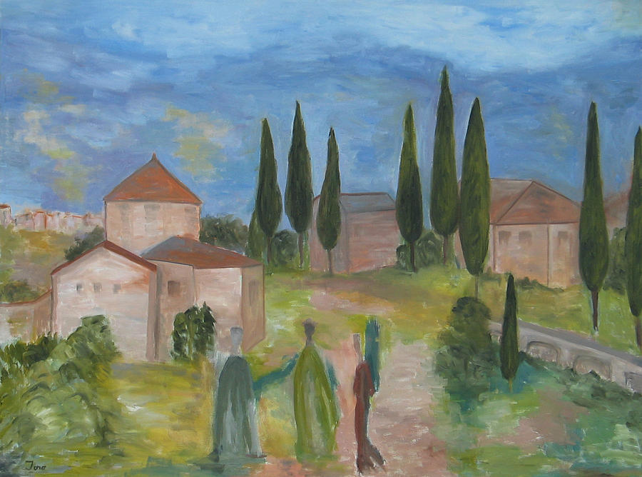 Tres Visitas en Segovia #1 Painting by Trish Toro