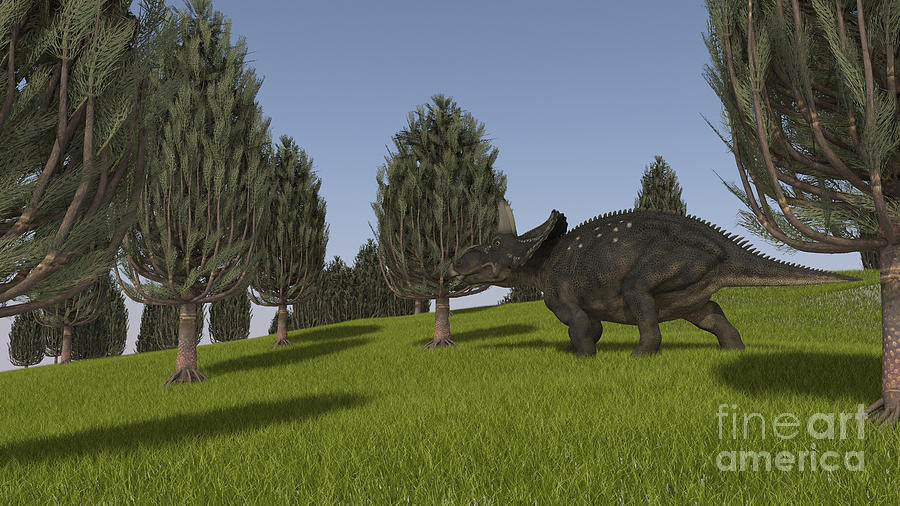 triceratops walking