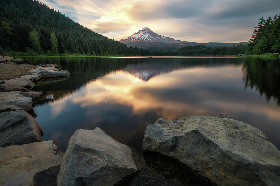 Trillium Lake #1 Photograph by Andrew Curtis