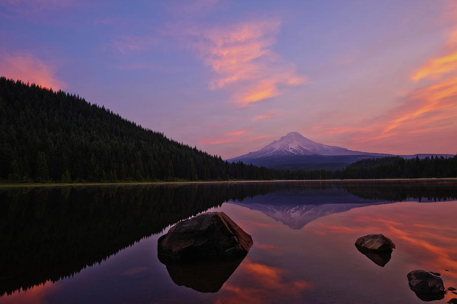 Trillium Lake Sunrise #1 by Dan Mihai