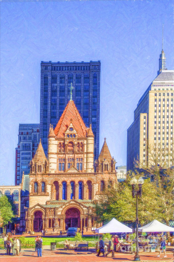 Trinity Church Boston USA #1 Digital Art by Liz Leyden