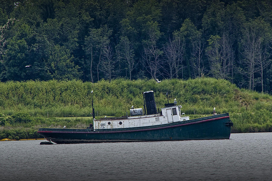 Tugboat on the Kalamazoo River Photograph by Randall Nyhof Fine Art