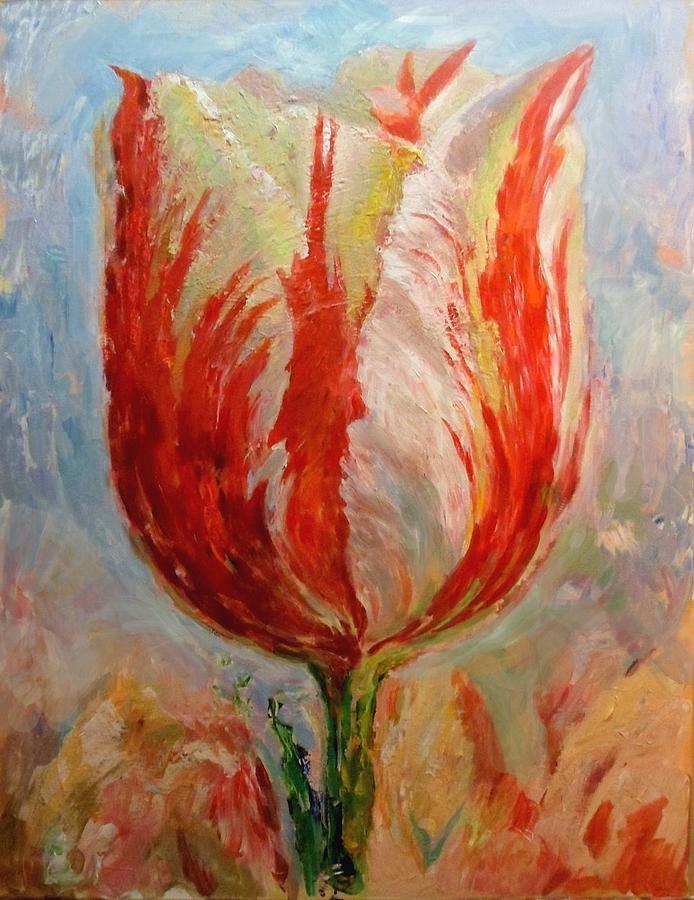 Tulip #2 Painting by Hans Droog