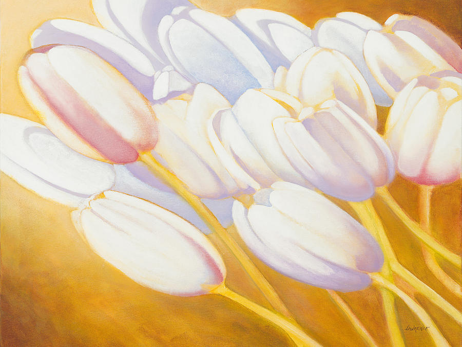 Tulips are People XII h Painting by Jerome Lawrence