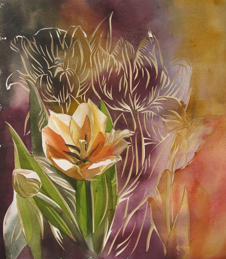 Tulips In Spring #1 Painting by Alfred Ng