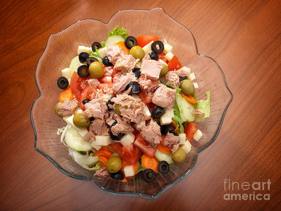 Fish Photograph - Tuna salad #1 by Sinisa Botas