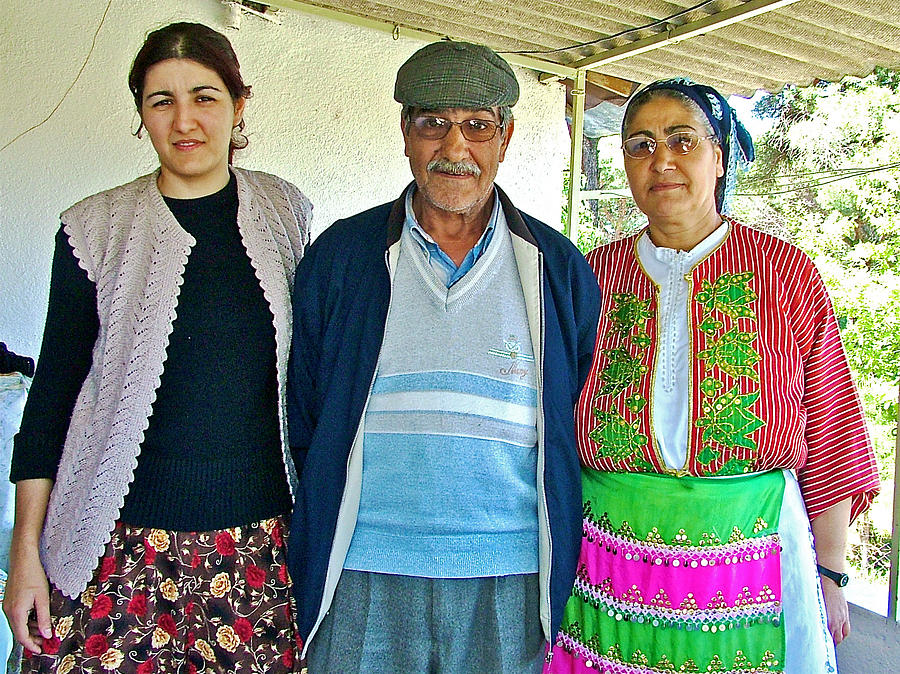 Turkish Family in Demircidere Koyu in Kozak-Turkey  Photograph by Ruth Hager
