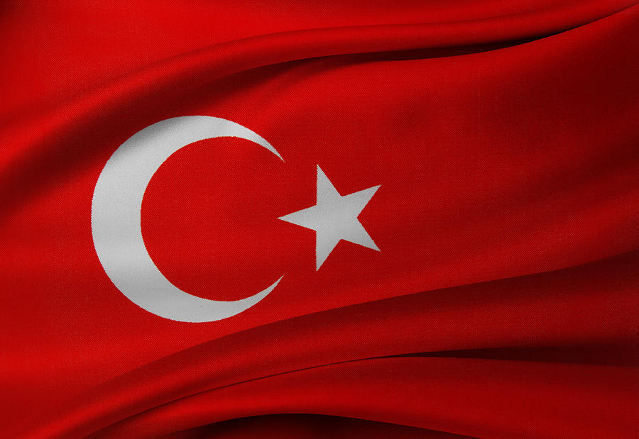 Flag Photograph - Turkish flag #1 by Les Cunliffe