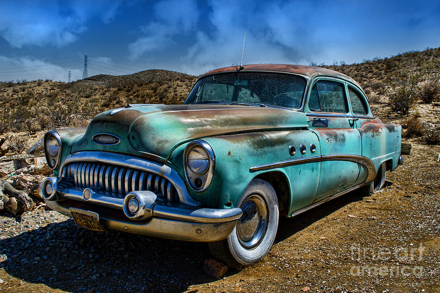 Turquoise Buick #2 Photograph by Norma Warden