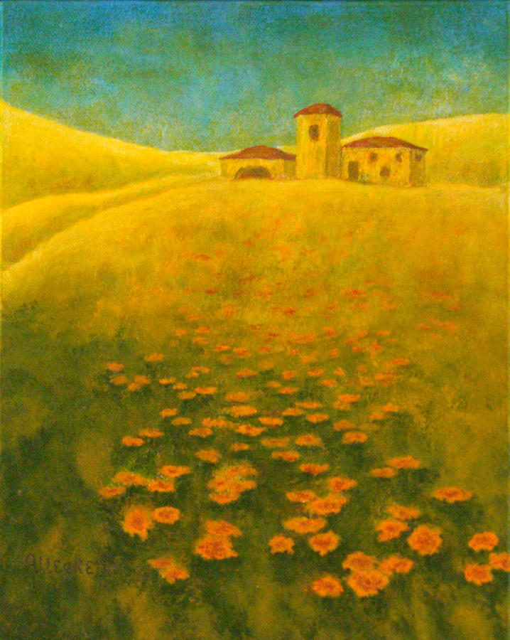 Tuscan Gold 2 #1 Painting by Pamela Allegretto