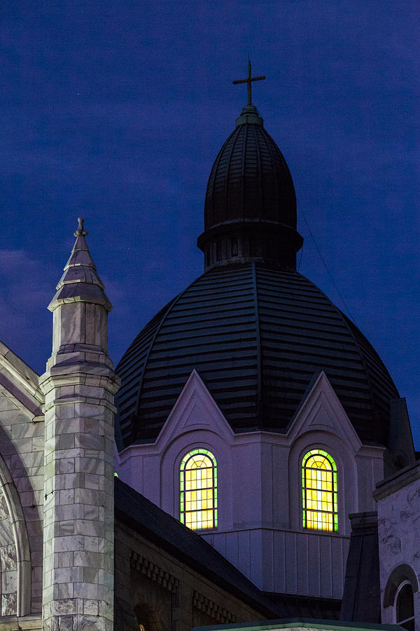 Twilight at Sacred Heart  #1 Photograph by Ed Gleichman