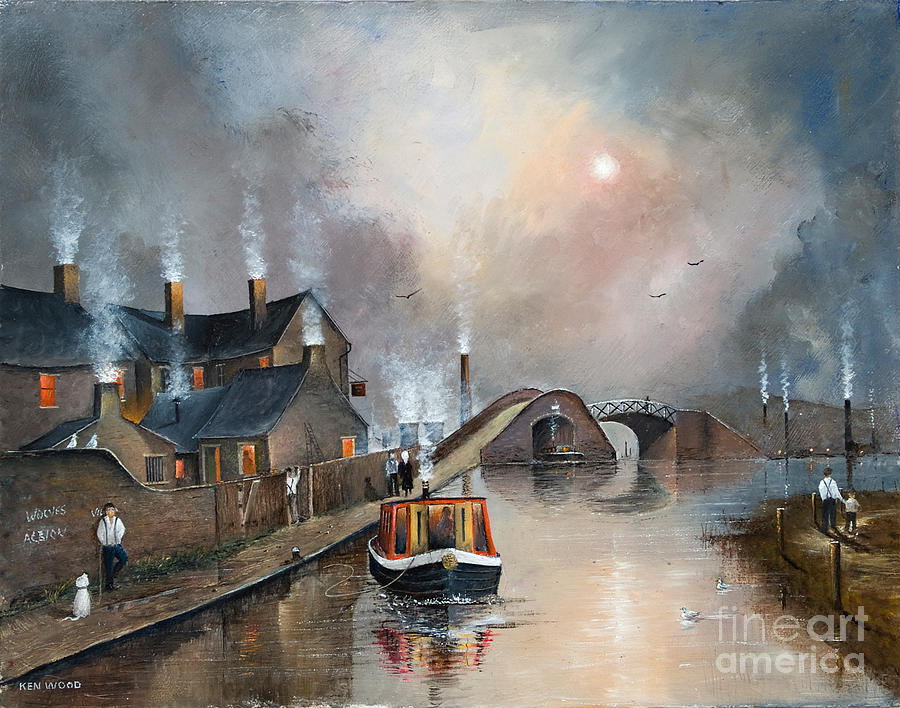Boat Painting - Twilight Departure - England by Ken Wood