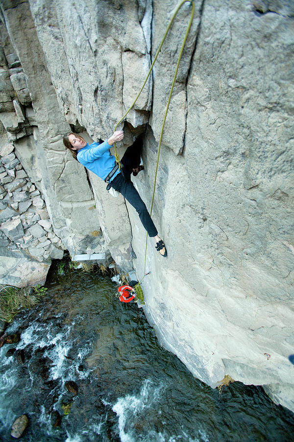 Two Climbers Above River 1 Photograph By Corey Rich Pixels