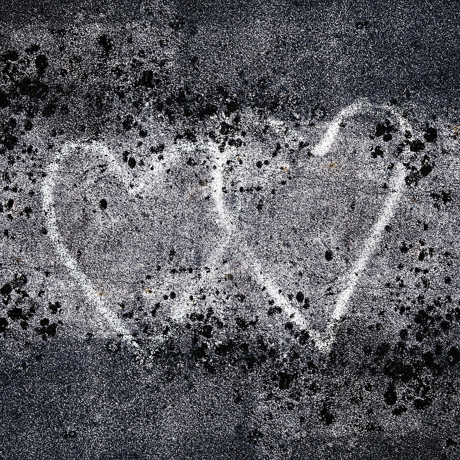 Valentines Day Photograph - Two Hearts Graffiti Love #2 by Carol Leigh