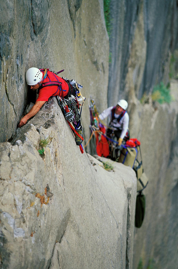 Two Men Aid Climbing Photograph By Corey Rich Fine Art America