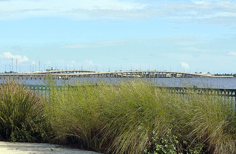 U S Highway 41 Bridge With Seagrass And Fence Punta Gorda Fl Usa Photograph