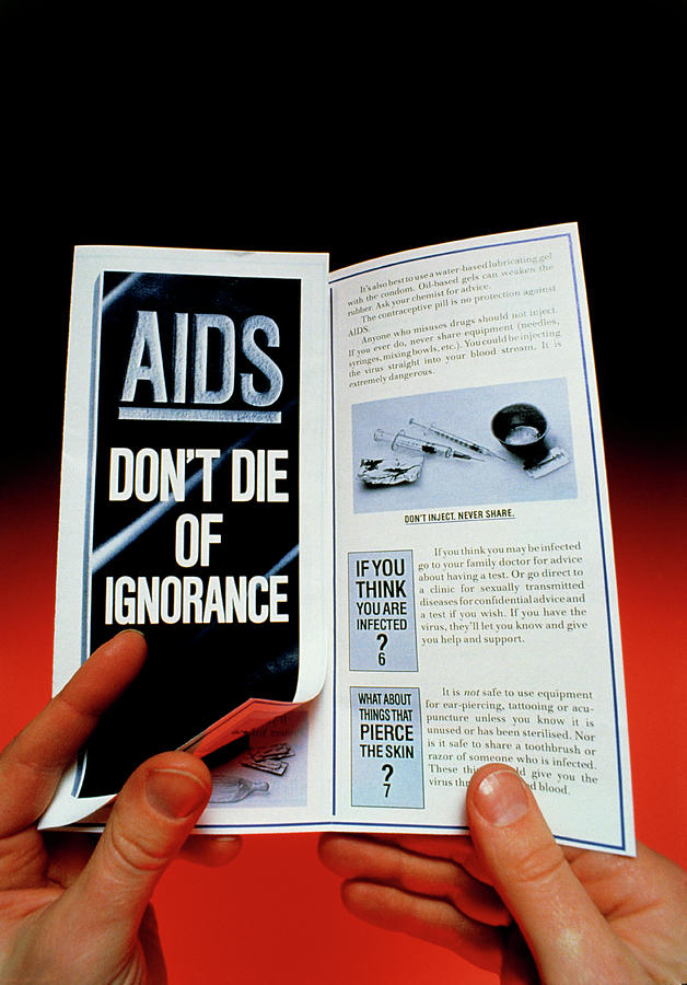 Uk Government Aids Information Leaflet #1 Photograph by David Parker/science Photo Library.
