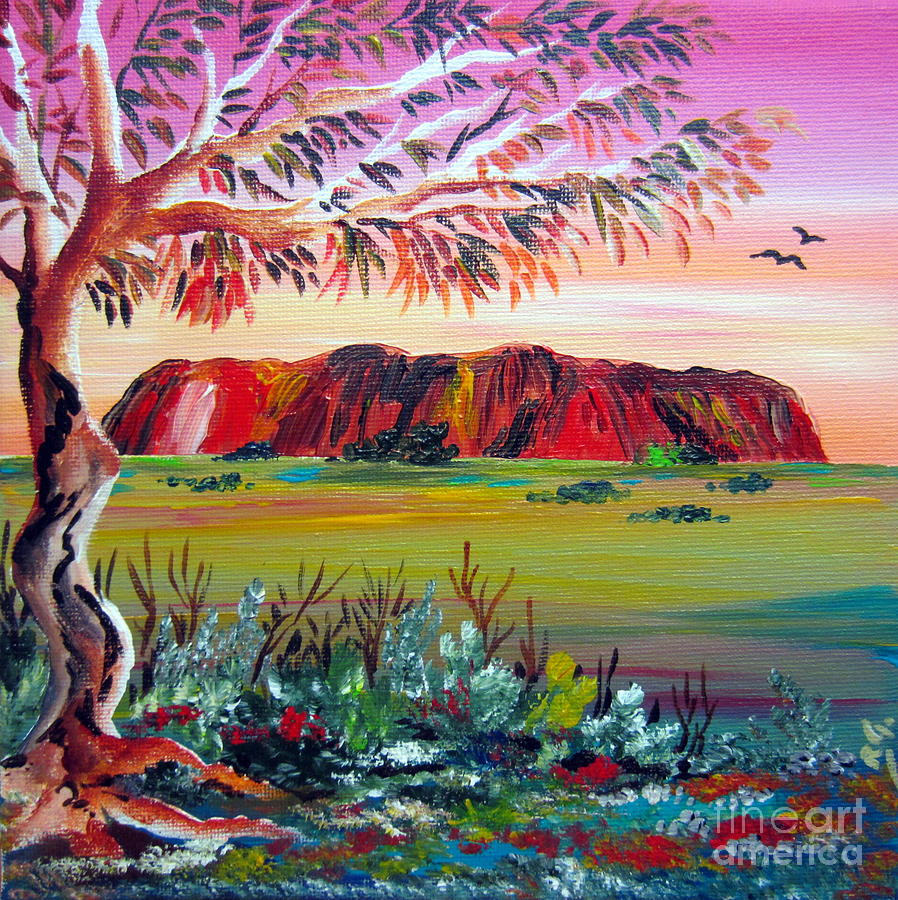 Uluru Ayers Rock Australia #1 Painting by Roberto Gagliardi