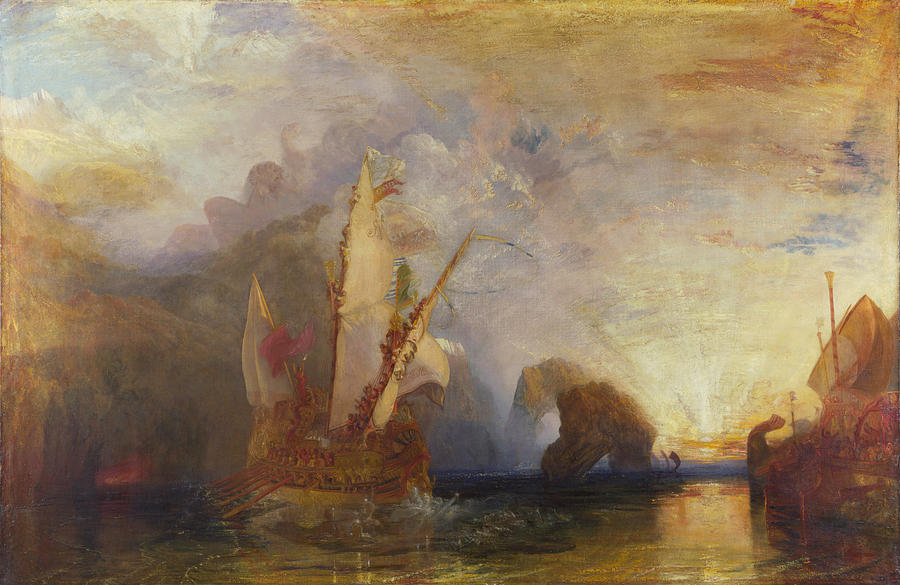 Ulysses deriding Polyphemus. Homers Odyssey #3 Painting by Joseph Mallord William Turner
