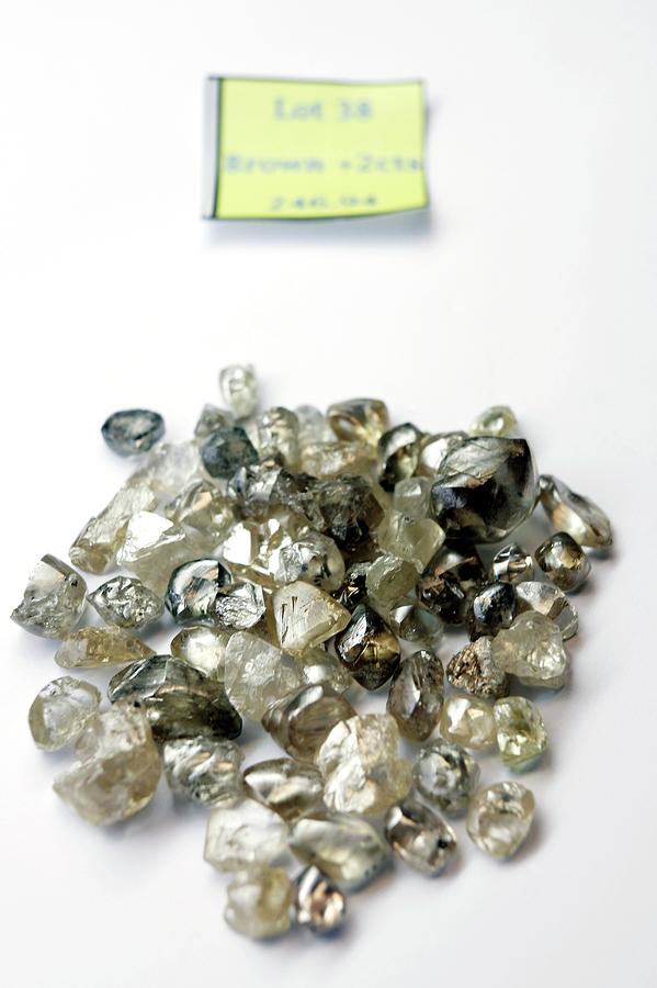 Un-cut Diamonds #1 Photograph by Christophe Vander Eecken/reporters/science Photo Library