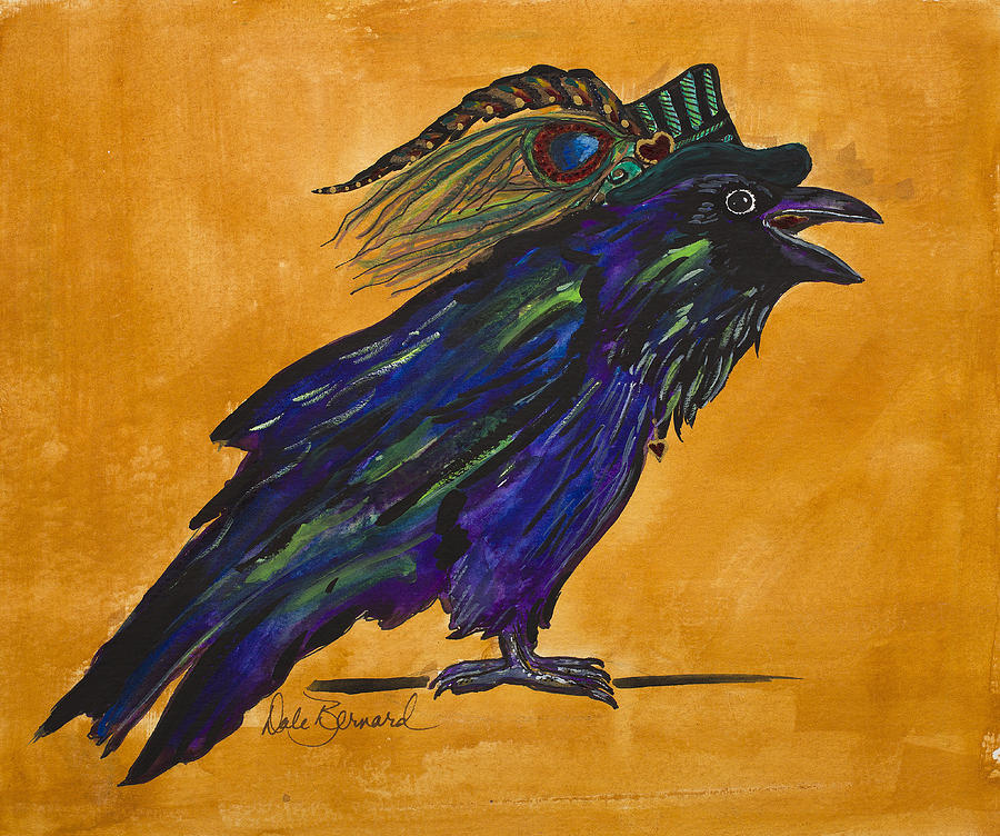 Uncommon Raven Love 3 #1 Painting by Dale Bernard