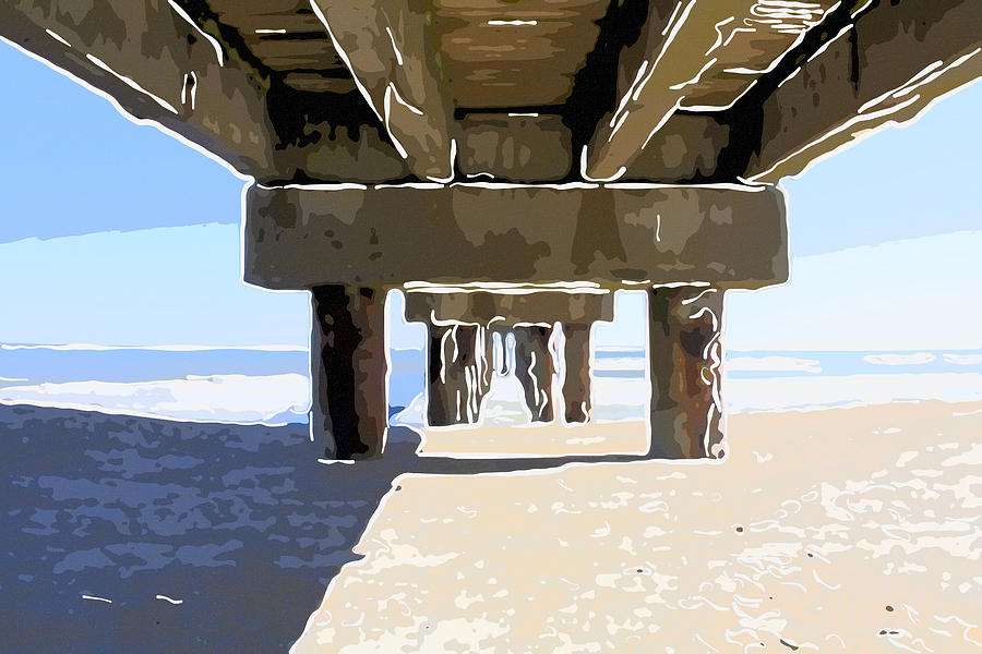 Under The Pier #1 Photograph by Alice Gipson