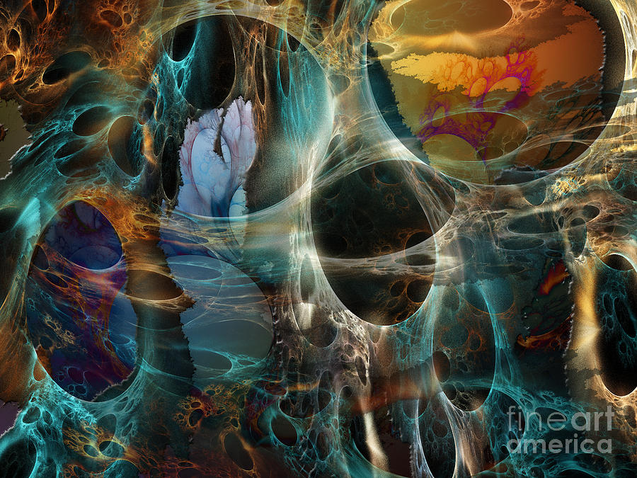 Abstract Digital Art - Under the Sea #1 by Klara Acel