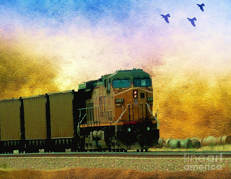 Train Photograph - Union Pacific Coal Train by Janette Boyd