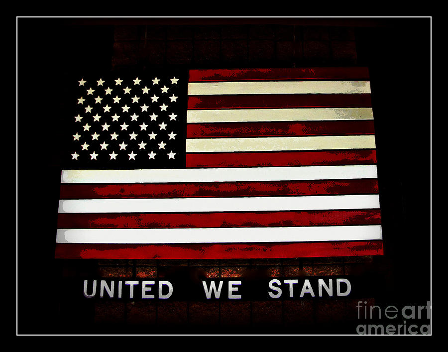 Flag Photograph - United We Stand by Nancy Dole McGuigan