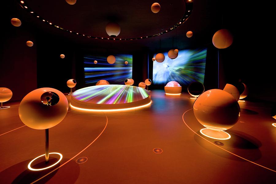 Universe Of Particles Exhibition #1 Photograph by Cern/science Photo Library