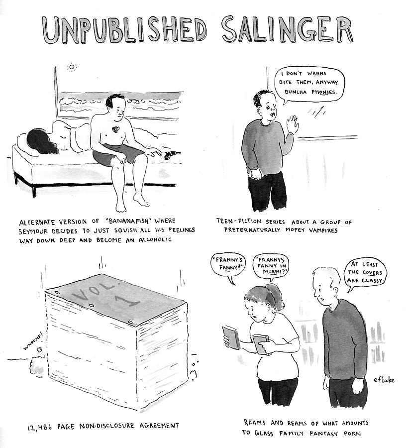 Unpublished Salinger Drawing by Emily Flake