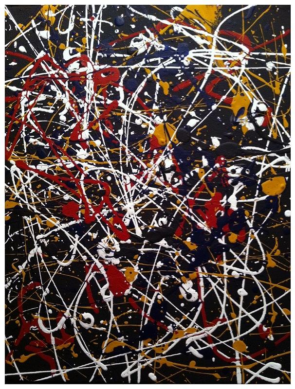 Abstract Painting - UNTITLED Pollock Inspired #2 by Vanessa Carpenter
