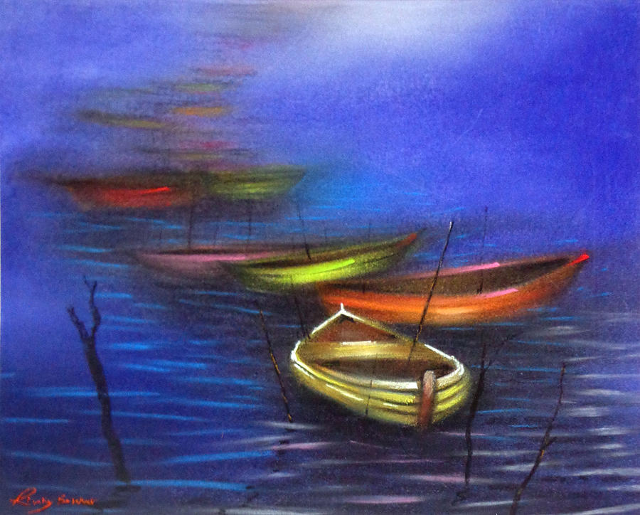 Boat Pastel - Untitled by Rinky Upadhyay
